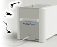 FlowCam Macro instrument with images of zooplankton